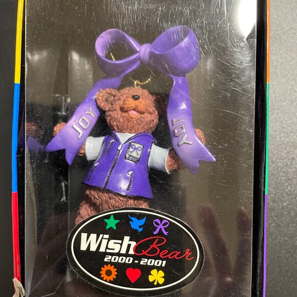 Limited Edition Purple Joy Wish Bear Christmas Ornament 2000 VINTAGE - Picture 2 of 7